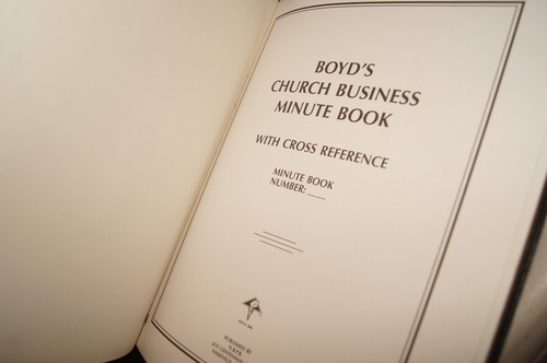 BOYD'S CHURCH RECORD ROLL BOOK & BUSINESS MINUTE BLANK NEW BLANK HARDCOVER LOT - Picture 6 of 9
