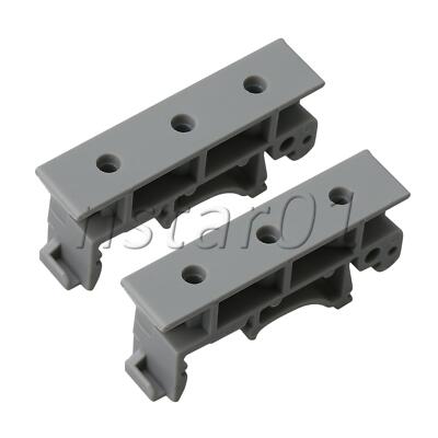 PVC PCB Circuit Board Mounting Bracket Holder DRG-01 for DIN Rail Set of 20 Gray