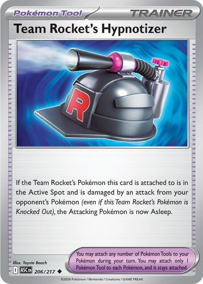 Team Rocket's Hypnotizer 206/217 Reverse Holo Pokemon ME: Ascended Heroes NM+