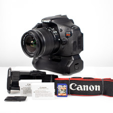 CANON Rebel T3i Digital Camera 18-55mm Lens Battery Grip 16GB SD Card CLEAN