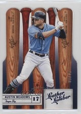 2019 Panini Leather & Lumber Bats Die-Cut Blue 9/25 Austin Meadows #85 00q0