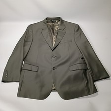 Jos A Bank Blazer Mens 44R 100 Wool 2-Button Sport Coat Suit Jacket Gray