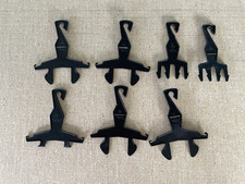Vintage Lot of 7 Ken Fashion Pak Doll Clothes Hangers Black