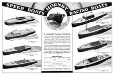 Vintage Sport Poster - Hornby Speed Boats Racing Boats Advertisement 1930s A4 Pr