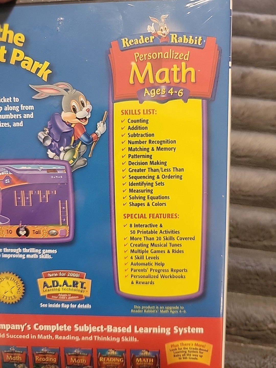 Reader Rabbit Reading Interactive Math Reader Rabbit Personalized Math Ages 4-6 PC Game | eBay