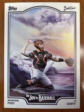 2025 Topps Bob Ross Joy Of Baseball Buster Posey #67 Giants