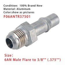 6AN Male Flare to 3/8" .375" Transmission Cooler Quick Disconnect Adapter US