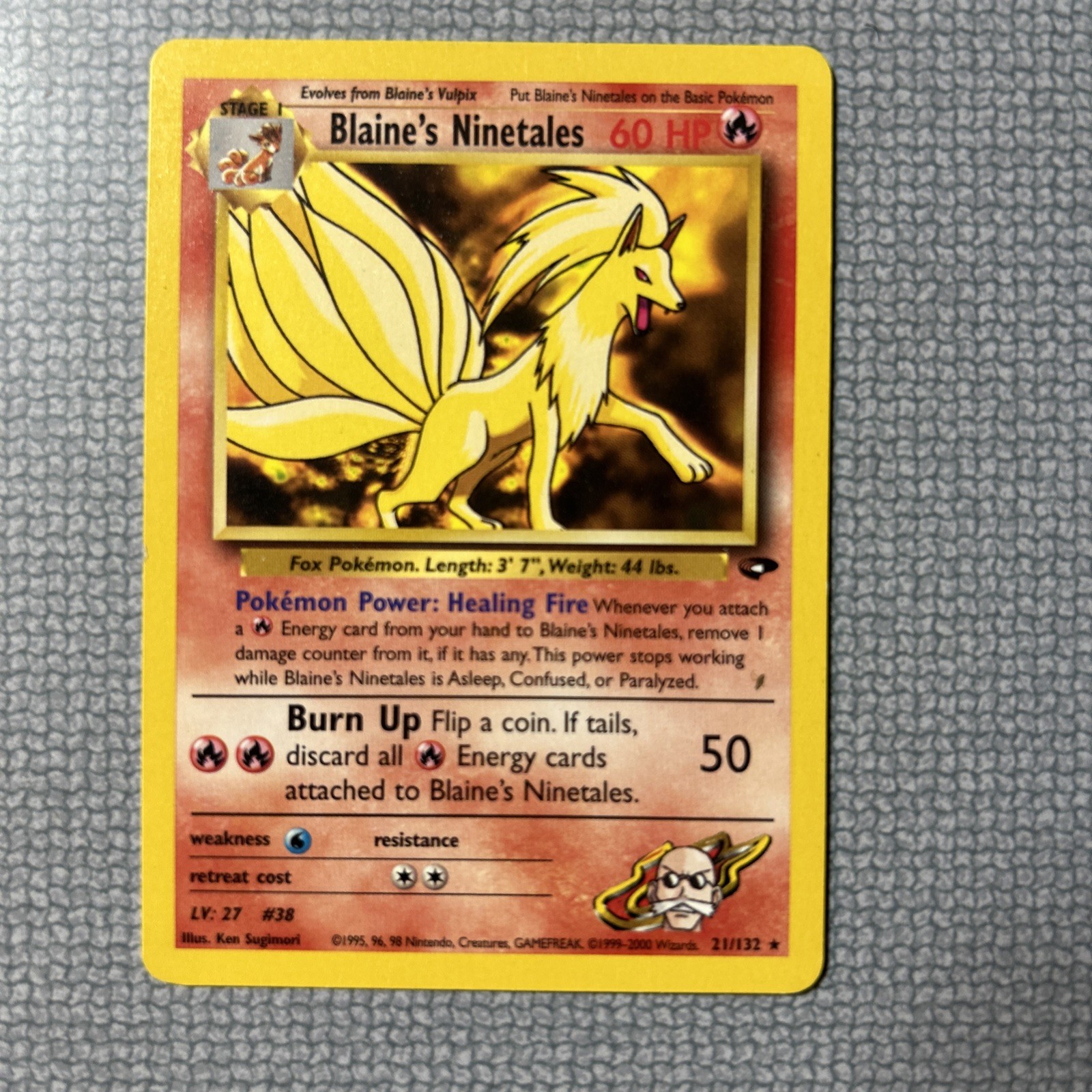 Pokémon 2000 Blaine's Ninetails Gym Challenge Set 21/132 WOTC Great Condition