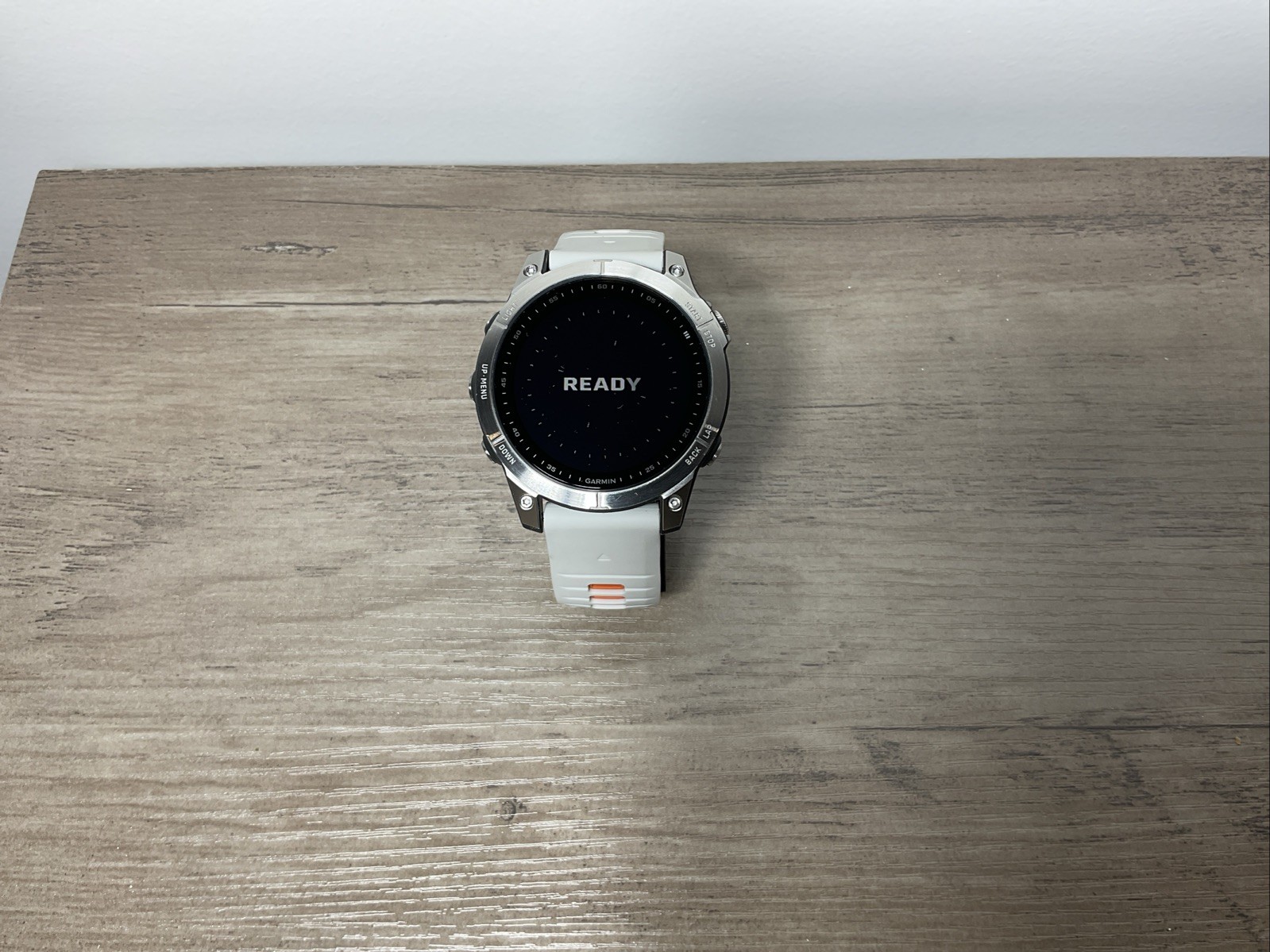 Garmin Fenix 7 Smartwatch for Men & Women with Silver Case & White-Orange Band-image