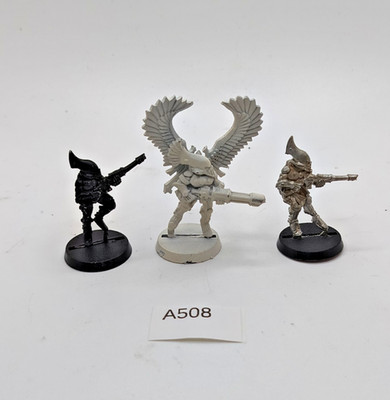 Warhammer 40k Eldar Aeldari Swooping Hawks x3 w/ Exarch Lot OOP Metal Vintage
