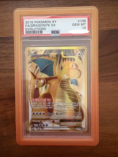 2016 Pokemon XY Evolutions Dragonite EX Full Art #106 PSA 10