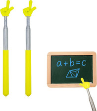 2 Pcs Telescopic Teacher Pointer Stick, Retractable Finger Hand Pointer for Clas