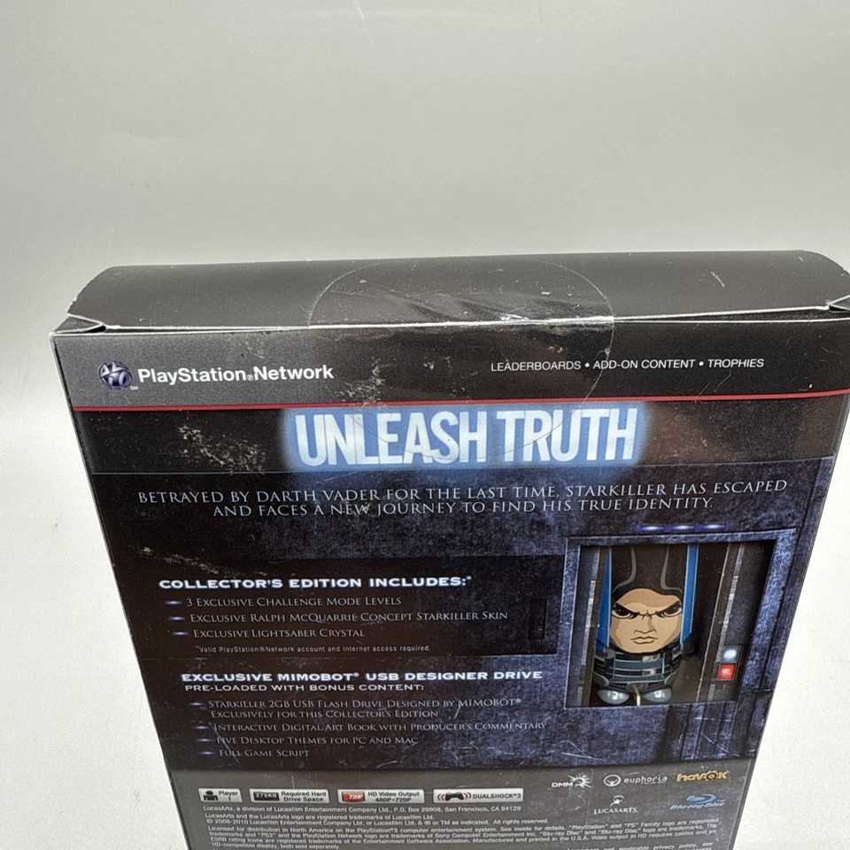 Star Wars Force Unleashed II Collector Edition PS3-New Opened Box w. Game Guide - Image 3 of 4