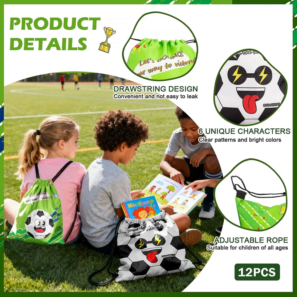 Juego de 122 piezas de favoritos de fiesta de fútbol para niños que incluye bolsas, pelotas de estrés, coches, Wris... Foto 3 de 4