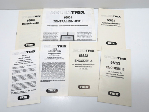7 uds instrucciones Trix, Selectrix, 66801, 66812,66810,66822,66823,66820,66821, HB | Zustand: Gut
