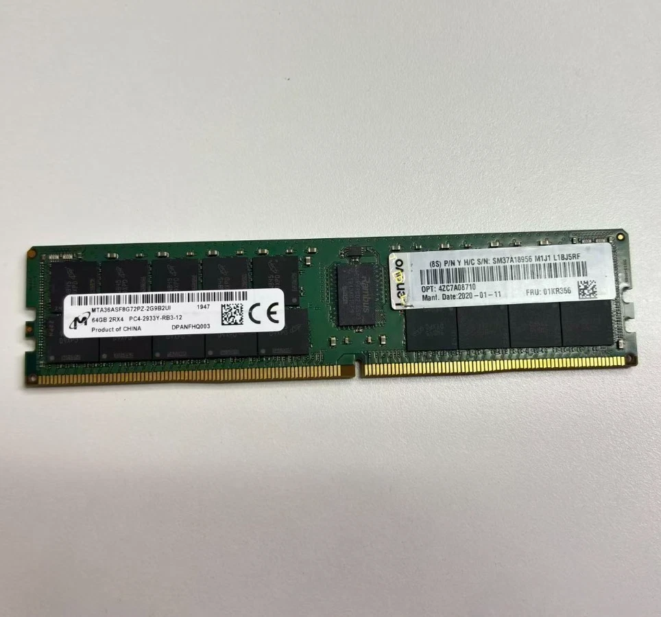 リ*ン様 64GB DDR4-2933 ECC Registered PC4-2 Micron 64GB DDR4-2933 ECC RDIMM 2Rx4 PC4-23400 Server Memory RAM