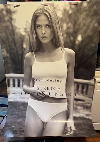 HEIDI KLUM Rare VTG Victoria's Secret Thick Retail Store Display Poster PROMO