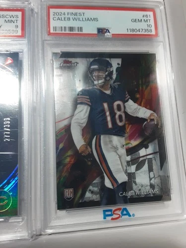 2024 Topps Finest - Common Caleb Williams #61 (RC) and 2 more 🔥🔥🔥 PSA  10