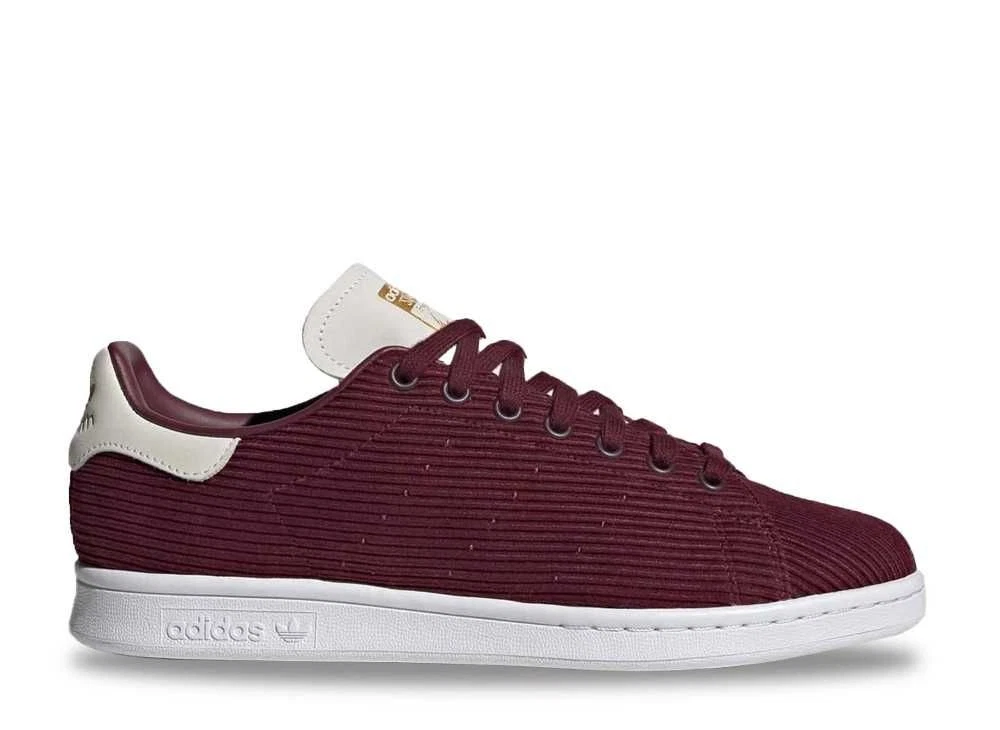 Adidas Originals Stan Smith velluto a coste marrone bianco oro metallizzato mai usate