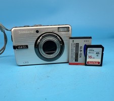 Samsung L313 13.6MP Digital Camera With SD Card, Silver - Tested