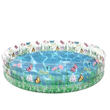 Inflatable Sunning Pool 5' Butterfly Garden Swimming Pool Candy PC6060LEM