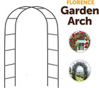 7.9FT Metal Garden Arch Trellis for Climbing Plants Roses Arched Planter Support