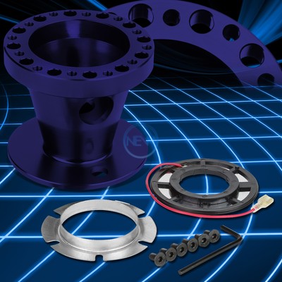 Blue 6-Hole Steering Wheel Hub Adaptor for Mit 1G 2G Eclipse/Lancer/Talon 4G63