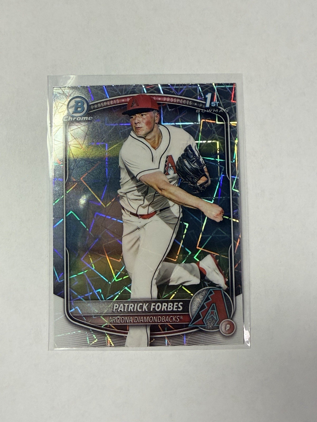PATRICK FORBES 2025 Bowman Draft Chrome Lazer Refractor 1st RC #89 Diamondbacks