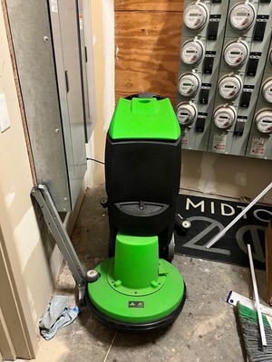 Walk-Behind Multi-Purpose Disc Scrubber with Solution Tank, Green Cover