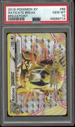 2016 Pokemon Xy Breakpoint #89 Raticate Break PSA 10