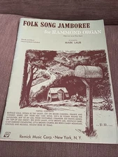 Folk Song Jamboree for Hammond Organ Sheet Music Book 1960 40 Songs Remick Music