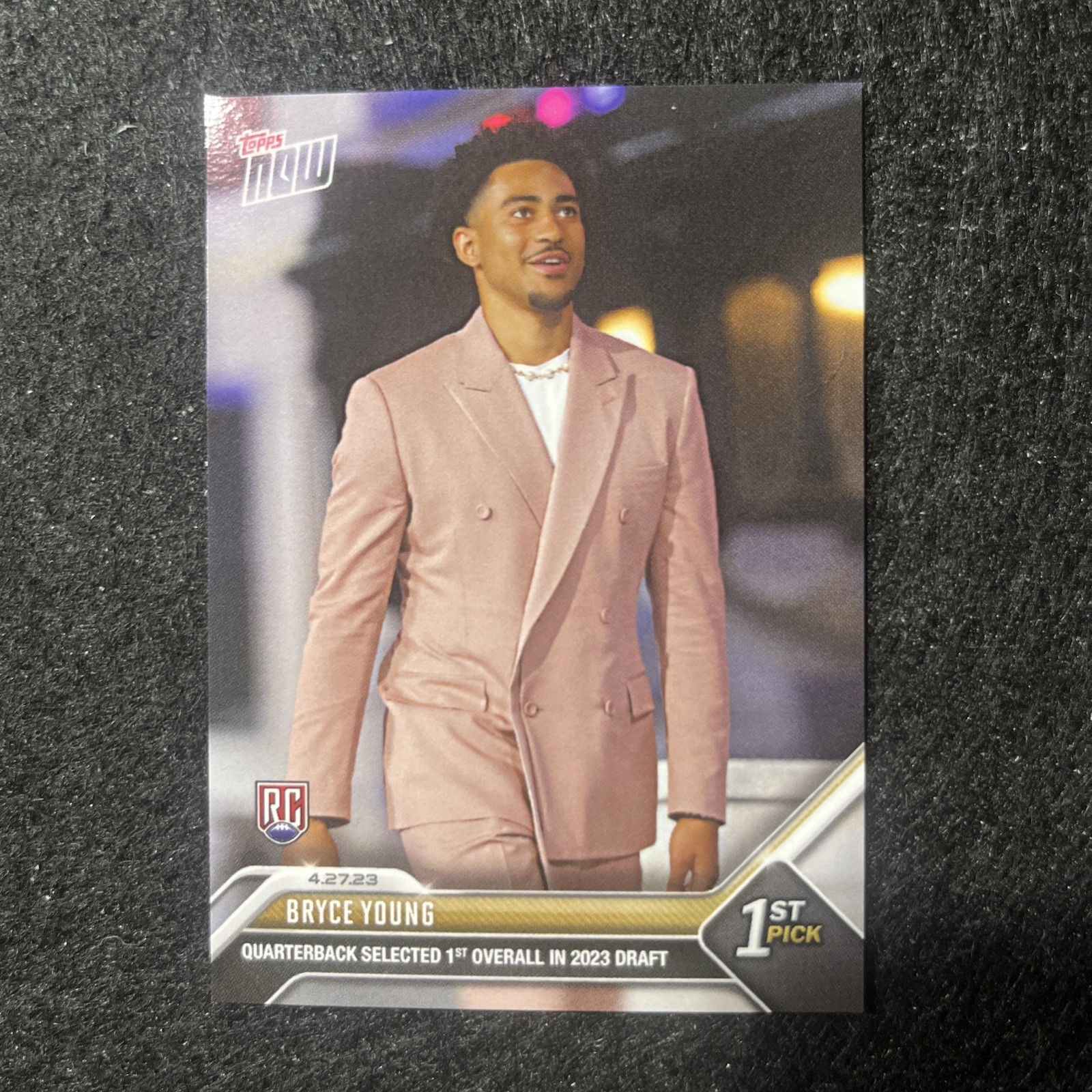 2023 Topps Now Football Bryce Young ROOKIE CARD SP Carolina Panthers #D-1 RC