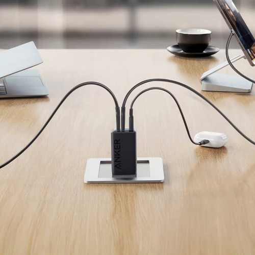 Anker - PowerPort III 65W 3-Port Wall Charger - Black - Picture 3 of 5
