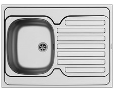 Évier D'Édition 80x60cm Inox Evier de Cuisine International Égouttoir 1 Lavabo