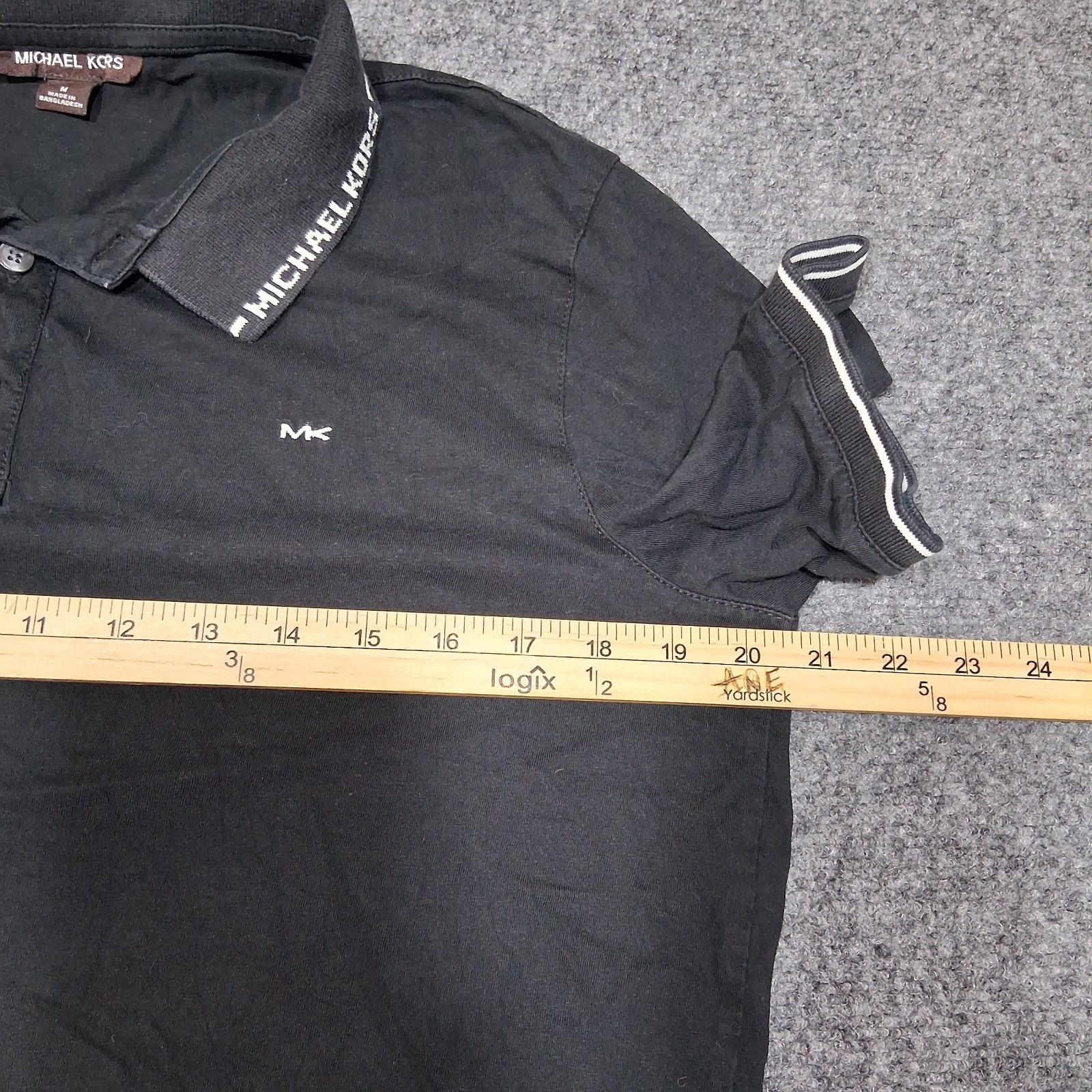 Michael Kors Polo Shirt Men Black size M pre-owned excellent condition thumbnail 4