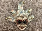 Harlequin Ceramic & Paper Mache Mask 7.5”