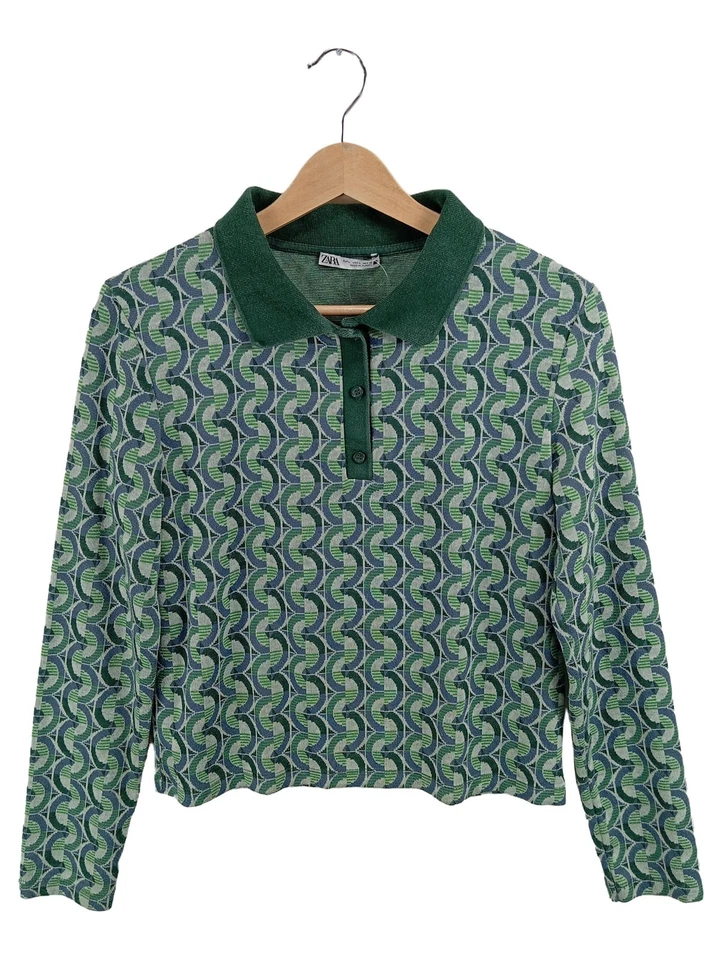 Zara Pull Femme Multicolore Rétro Géométrique (EU 40, INT L) - Photo 1/1