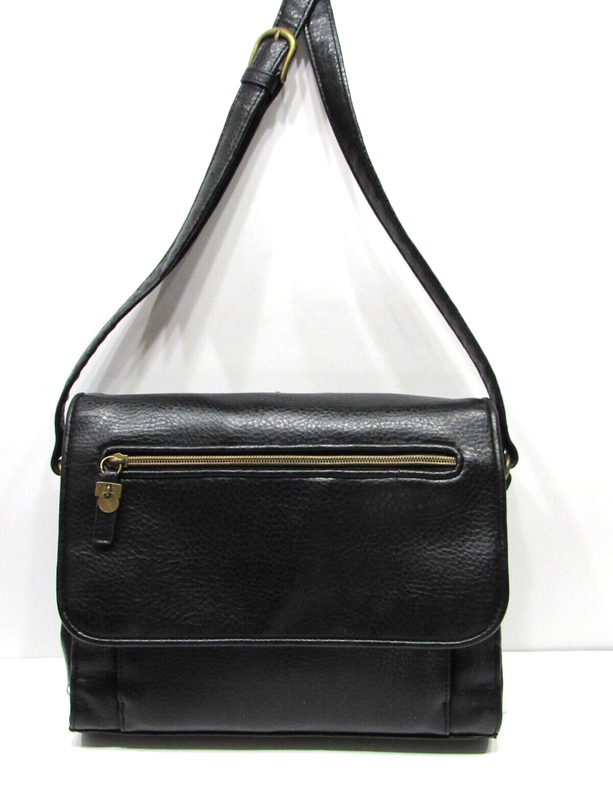 RELIC Black Faux Leather Messenger Crossbody Bag Shoulder bag Purse