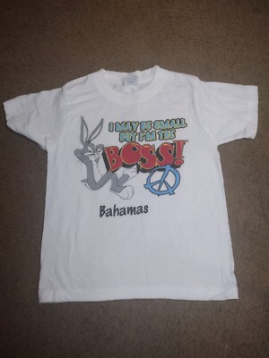 RARE! Vintage 90s Looney Tunes T-Shirt Toddler 6T Bugs I'm the boss Bahamas