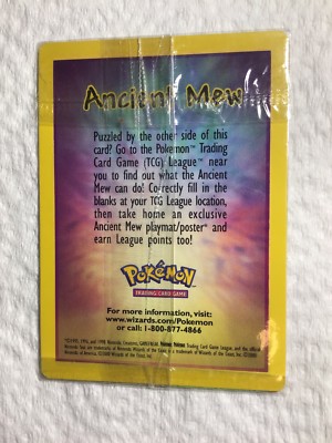 SEALED BRAND NEW ANCIENT MEW Promo Pokemon The MOVIE 2000 Card