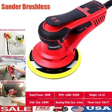 Electric Random Orbital Sander Brushless 350W Low Vibration Palm Sander 10000RPM