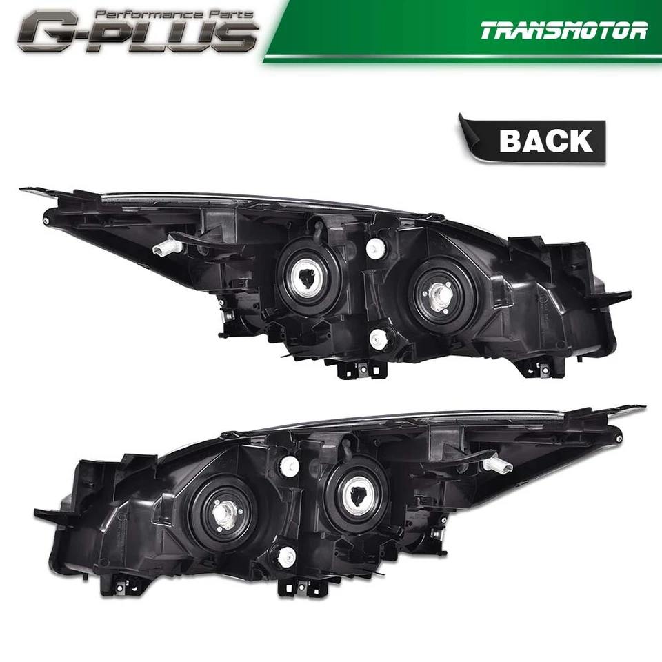 Fit For 10-2013 Mazda 3 Chrome Housing Amber Corner Projector Headlight Set of 2 - Image 3 of 4