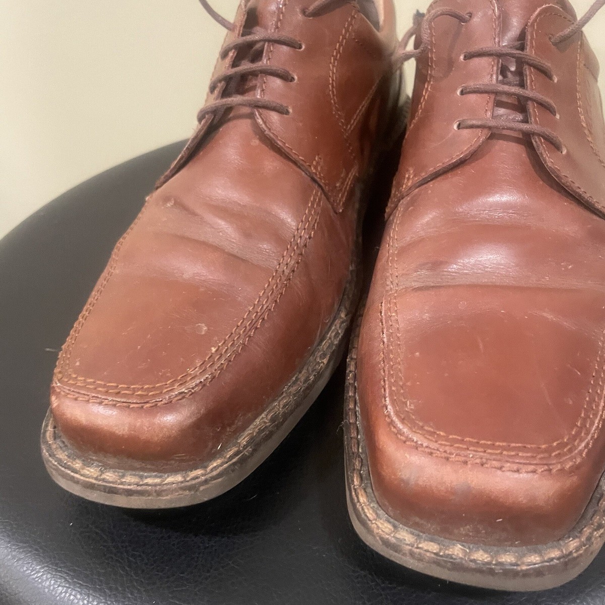Ecco Helsinki Mens Size EU 44 US 10-10.5 Brown Leather Bike  display picture 3