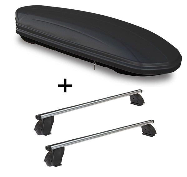 Dachbox VDPMAA460L Matt+DachträGer K1P Alu FüR FüR Fiat Multipla I 5TüRer 98-03-image
