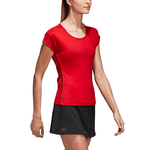 Adidas Women's Barricade T-shirt- Red- UK Size L - RRP £49.99 - Picture 4 of 5