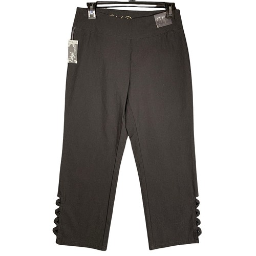 NWT Ethyl Women's Black Capri Pull On 