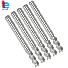 5 Pack 3/16" 3 Flute Regular Length Carbide End Mill For Aluminum