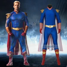 The Boys Homelander Cosplay Costume Jumpsuit Cloak Accessories Outfit Halloween