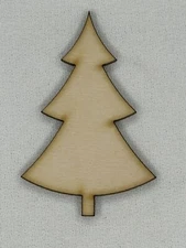 Custom Laser Cut Unfinished Christmas Tree Shape Wood Cutouts