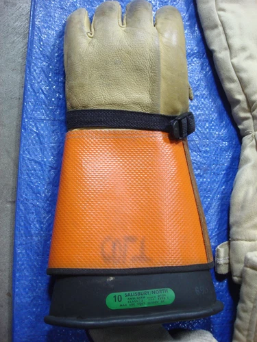 Oberon Arc X 100 Cal/cm² Flash Suit Hood XL Coat Large Bib Size 10 Gloves Set #5 image 9